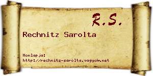 Rechnitz Sarolta névjegykártya