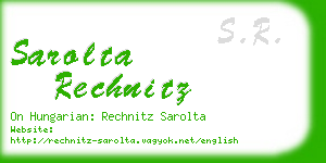 sarolta rechnitz business card